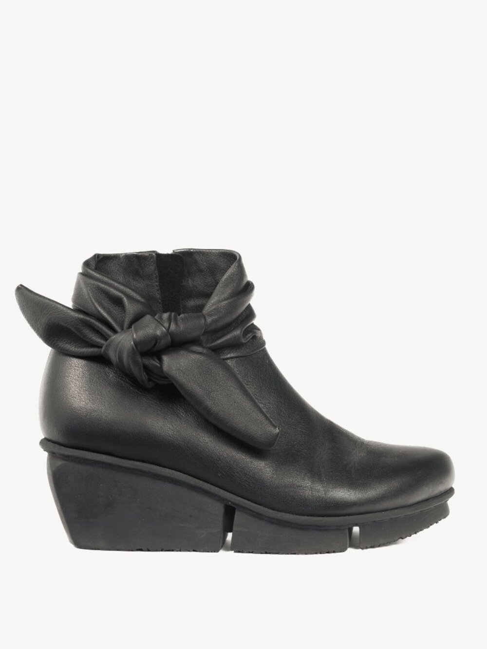Trippen Tippet Black Bow Wedge Ankle Boots